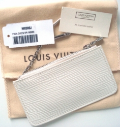 Louis Vuitton White Epi klíčenka