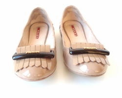 Prada Vernice Soft Nude Ballerinas 39,5 
