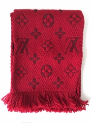 Louis Vuitton Red Logomania šála 