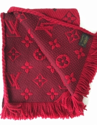 Louis Vuitton Red Logomania šála 