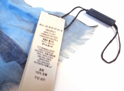 Burberry Linen Check Grey Gauze 