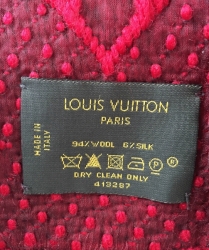 Louis Vuitton Red Logomania šála 